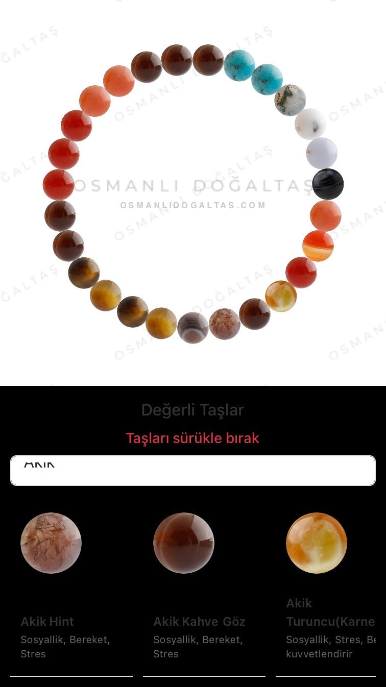 Özel Tasarım Elastik Misineli - 27 Taş - Özel Tasarım Görseli