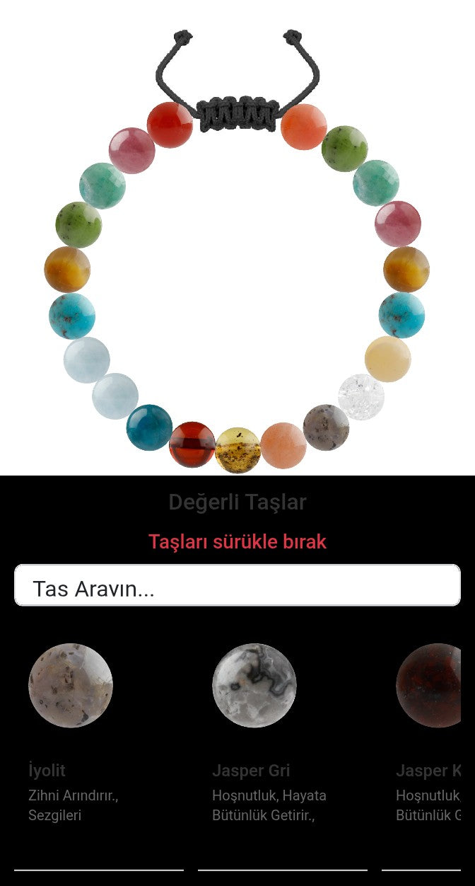 Özel Tasarım Merdiven Kapama Bileklik - 21 Taş - Özel Tasarım Görseli