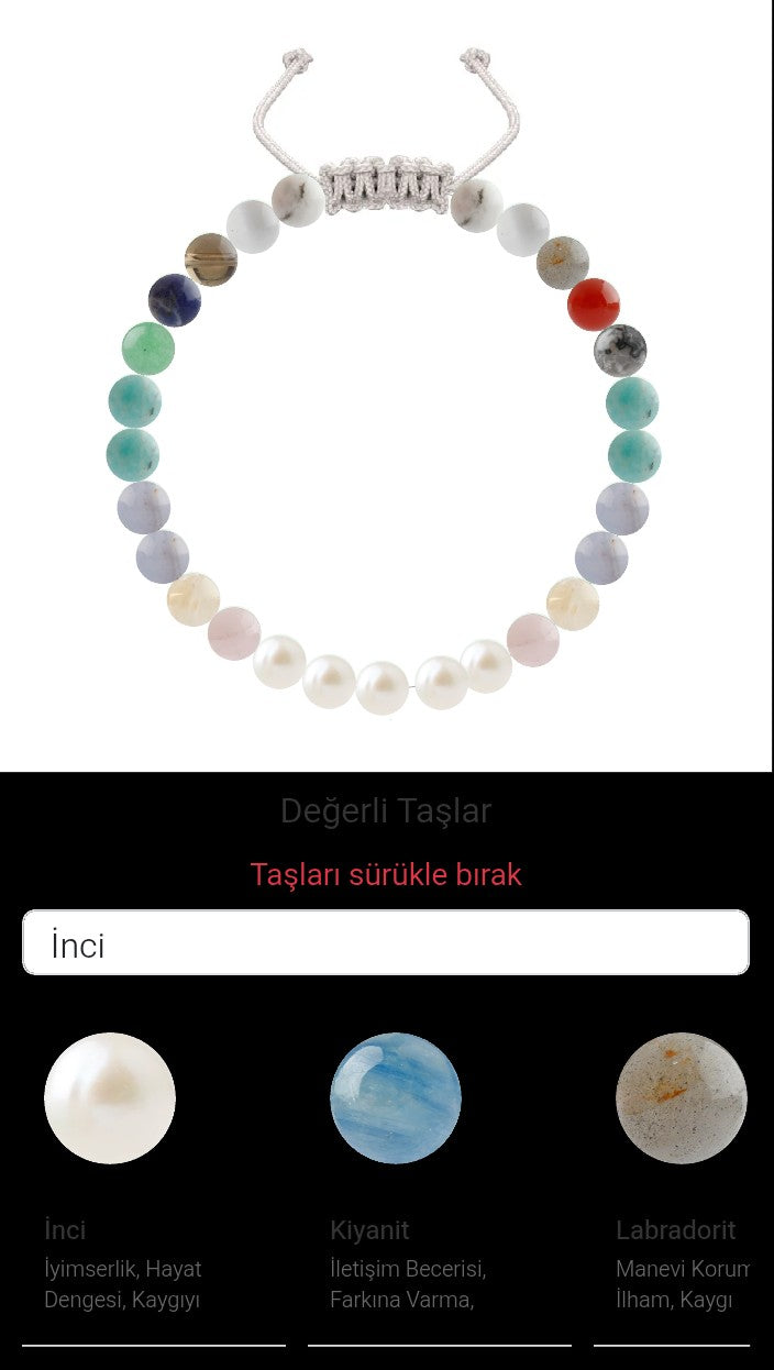 Özel Tasarım Merdiven Kapama Bileklik - 27 Taş - Özel Tasarım Görseli