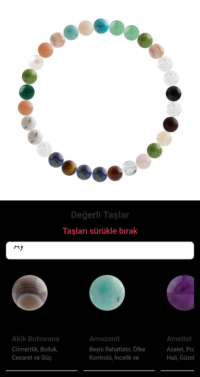 Özel Tasarım Elastik Misineli - 30 Taş - Özel Tasarım Görseli