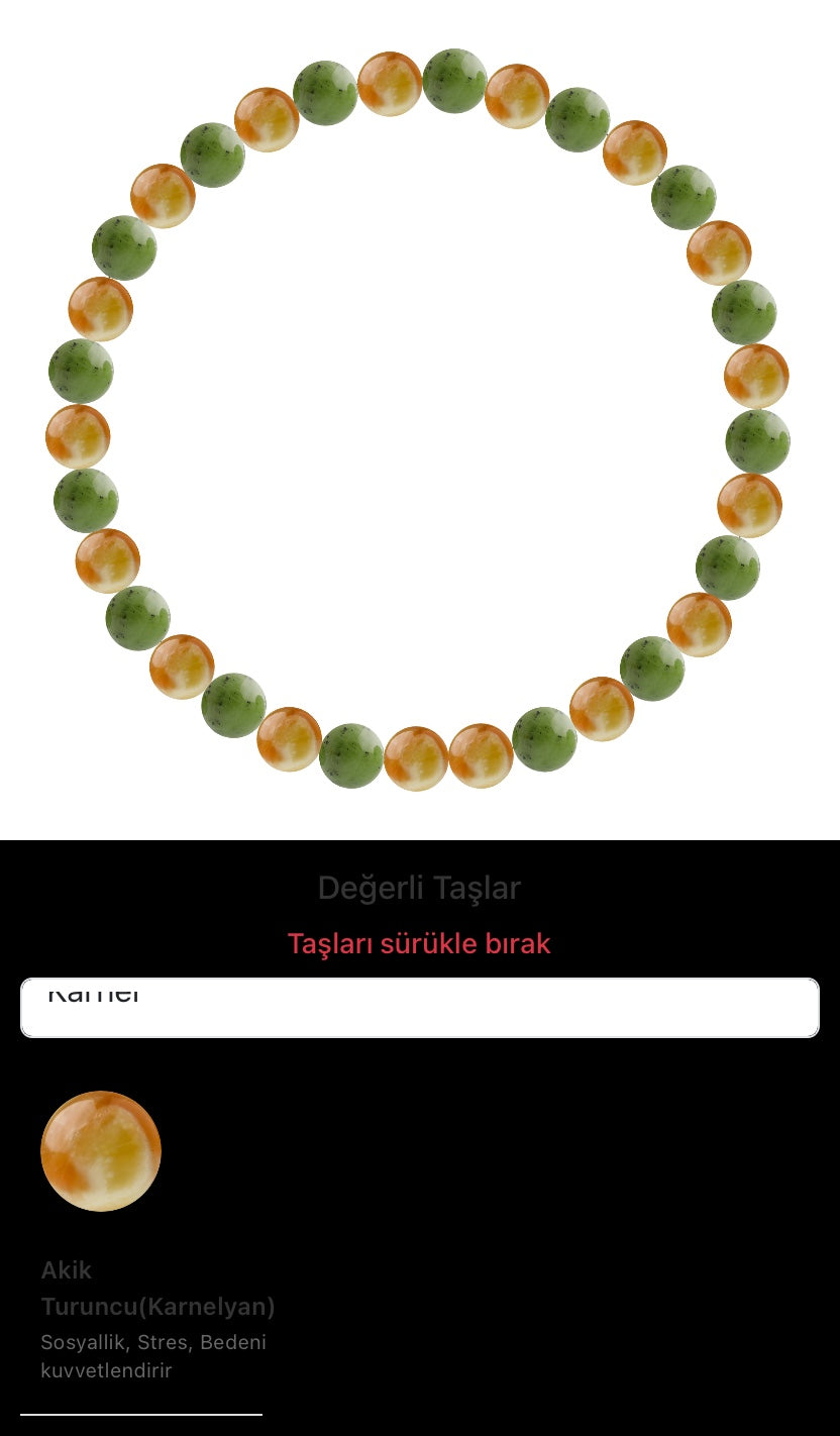 Özel Tasarım Elastik Misineli - 33 Taş - Özel Tasarım Görseli