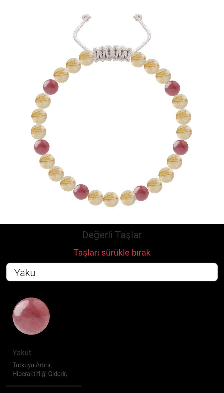 Özel Tasarım Merdiven Kapama Bileklik - 27 Taş - Özel Tasarım Görseli