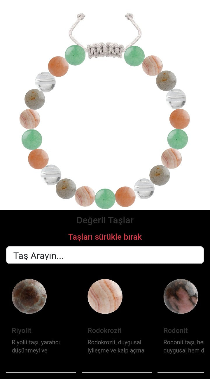 Özel Tasarım Merdiven Kapama Bileklik - 21 Taş - Özel Tasarım Görseli