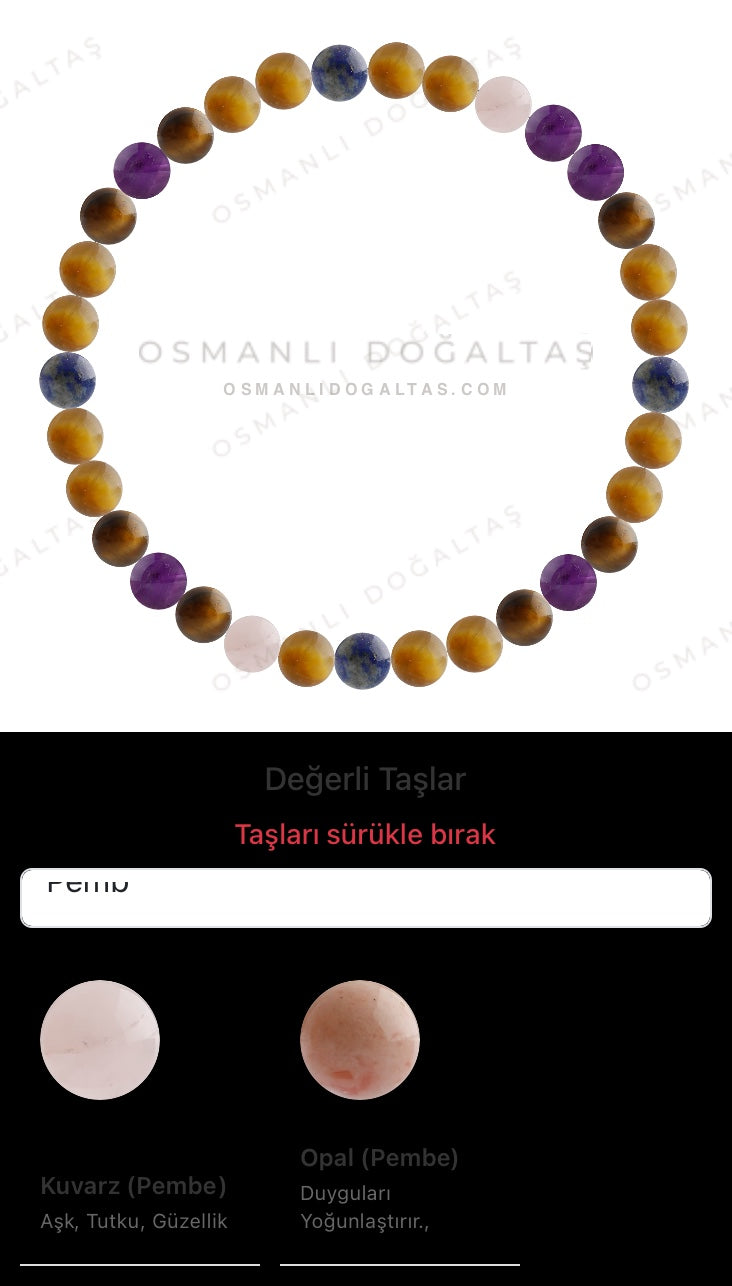 Özel Tasarım Elastik Misineli - 33 Taş - Özel Tasarım Görseli