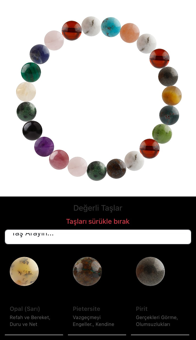 Özel Tasarım Elastik Misineli - 23 Taş - Özel Tasarım Görseli