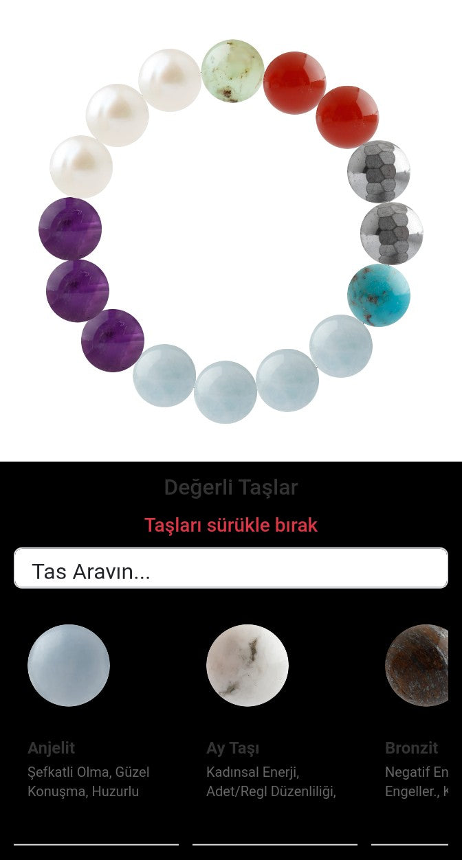 Özel Tasarım Elastik Misineli - 16 Taş - Özel Tasarım Görseli