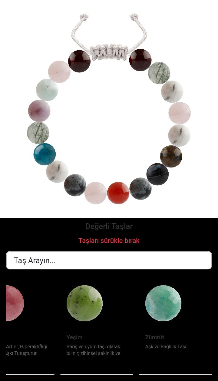 Özel Tasarım Merdiven Kapama Bileklik - 18 Taş - Özel Tasarım Görseli