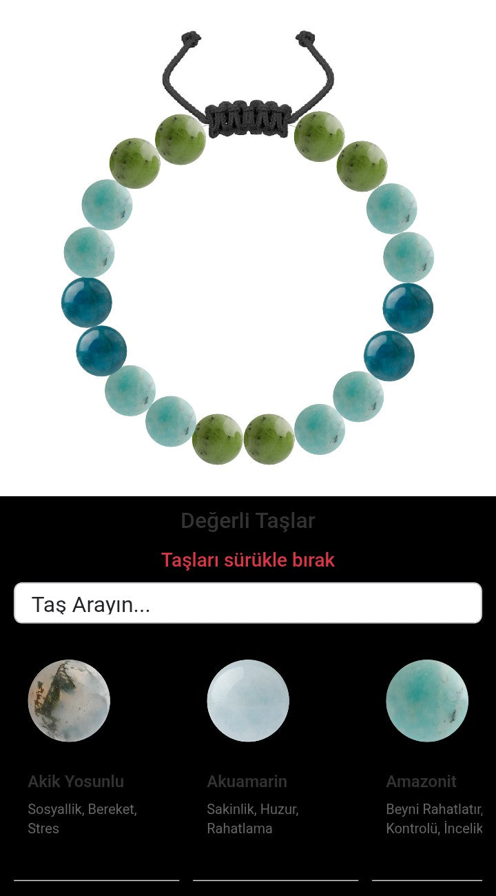 Özel Tasarım Merdiven Kapama Bileklik - 18 Taş - Özel Tasarım Görseli