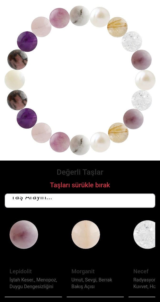 Özel Tasarım Elastik Misineli - 20 Taş - Özel Tasarım Görseli
