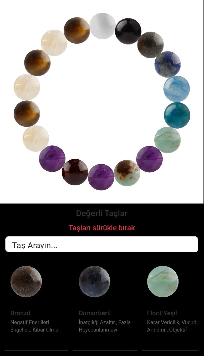 Özel Tasarım Elastik Misineli - 18 Taş - Özel Tasarım Görseli