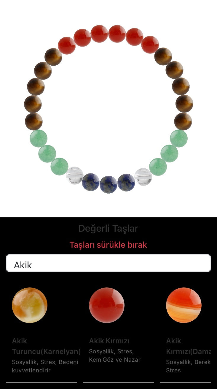 Özel Tasarım Elastik Misineli - 27 Taş - Özel Tasarım Görseli