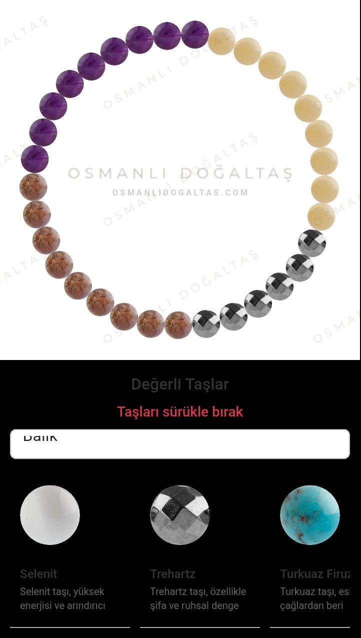 Özel Tasarım Elastik Misineli - 33 Taş - Özel Tasarım Görseli