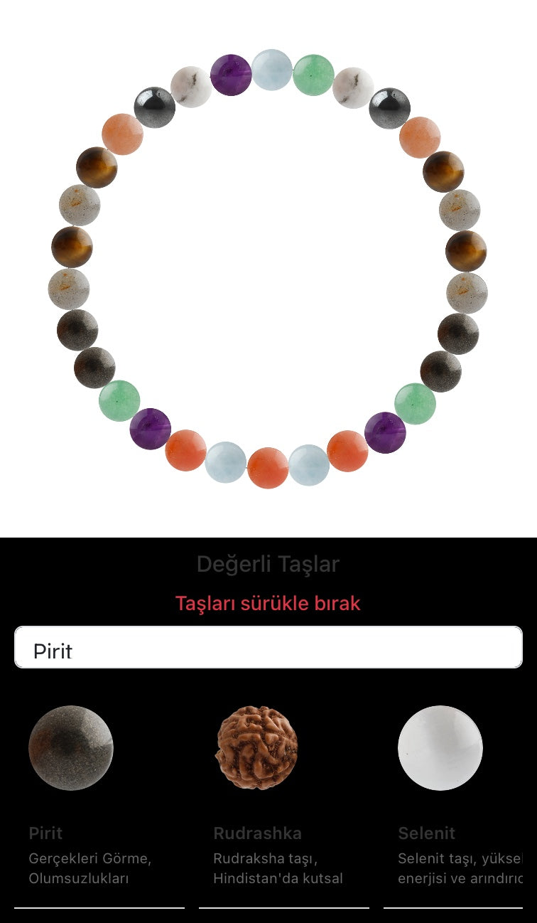 Özel Tasarım Elastik Misineli - 30 Taş - Özel Tasarım Görseli