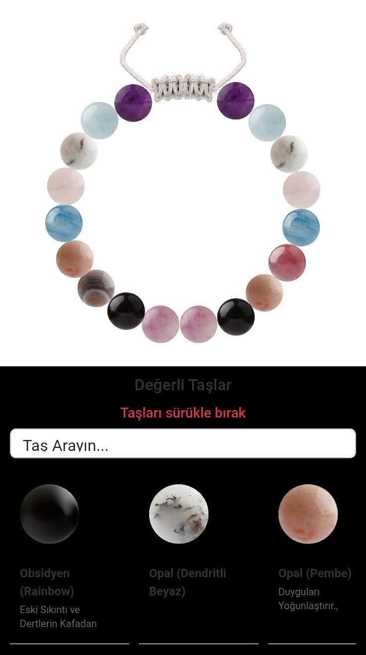 Özel Tasarım Merdiven Kapama Bileklik - 18 Taş - Özel Tasarım Görseli