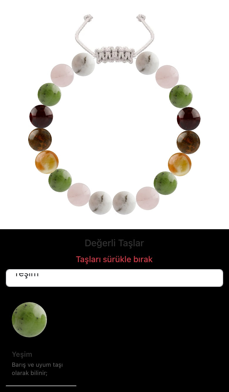 Özel Tasarım Merdiven Kapama Bileklik - 18 Taş - Özel Tasarım Görseli
