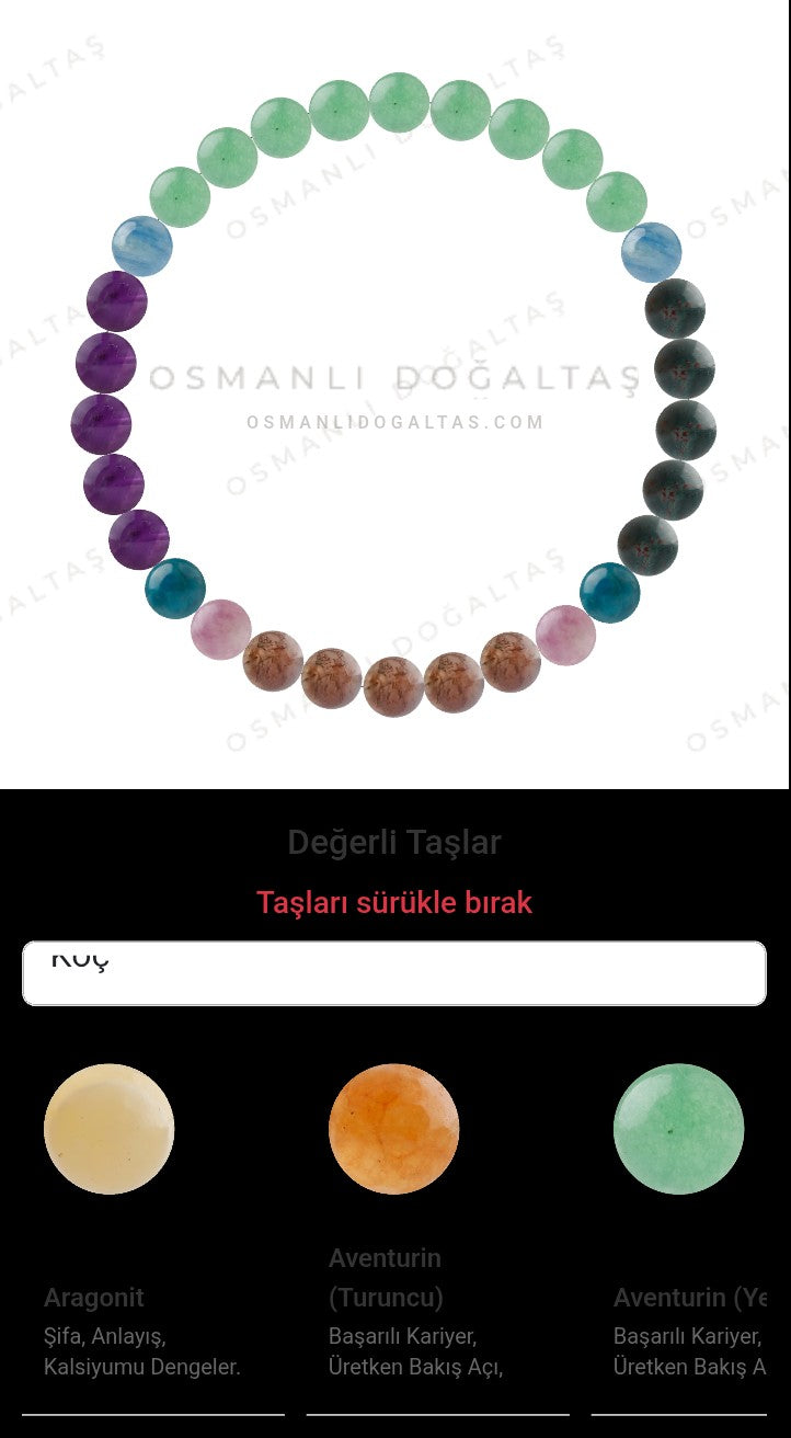 Özel Tasarım Elastik Misineli - 30 Taş - Özel Tasarım Görseli