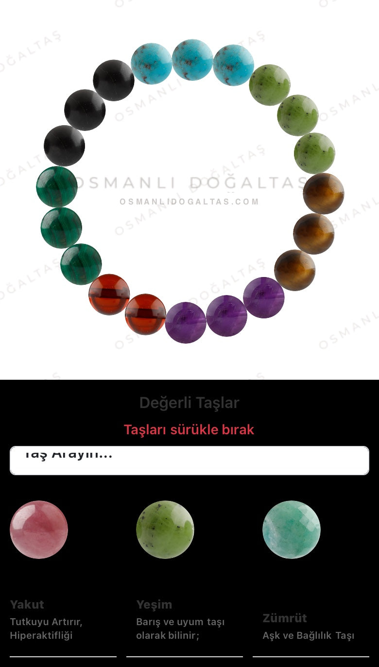 Özel Tasarım Elastik Misineli - 20 Taş - Özel Tasarım Görseli