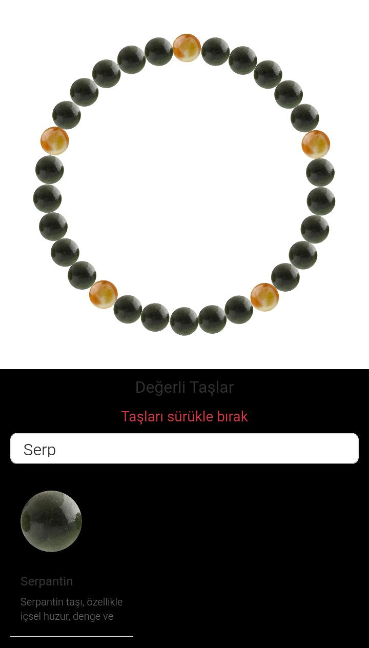Özel Tasarım Elastik Misineli - 30 Taş - Özel Tasarım Görseli