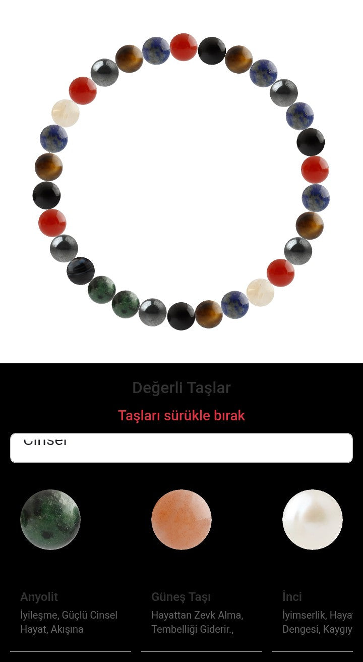 Özel Tasarım Elastik Misineli - 30 Taş