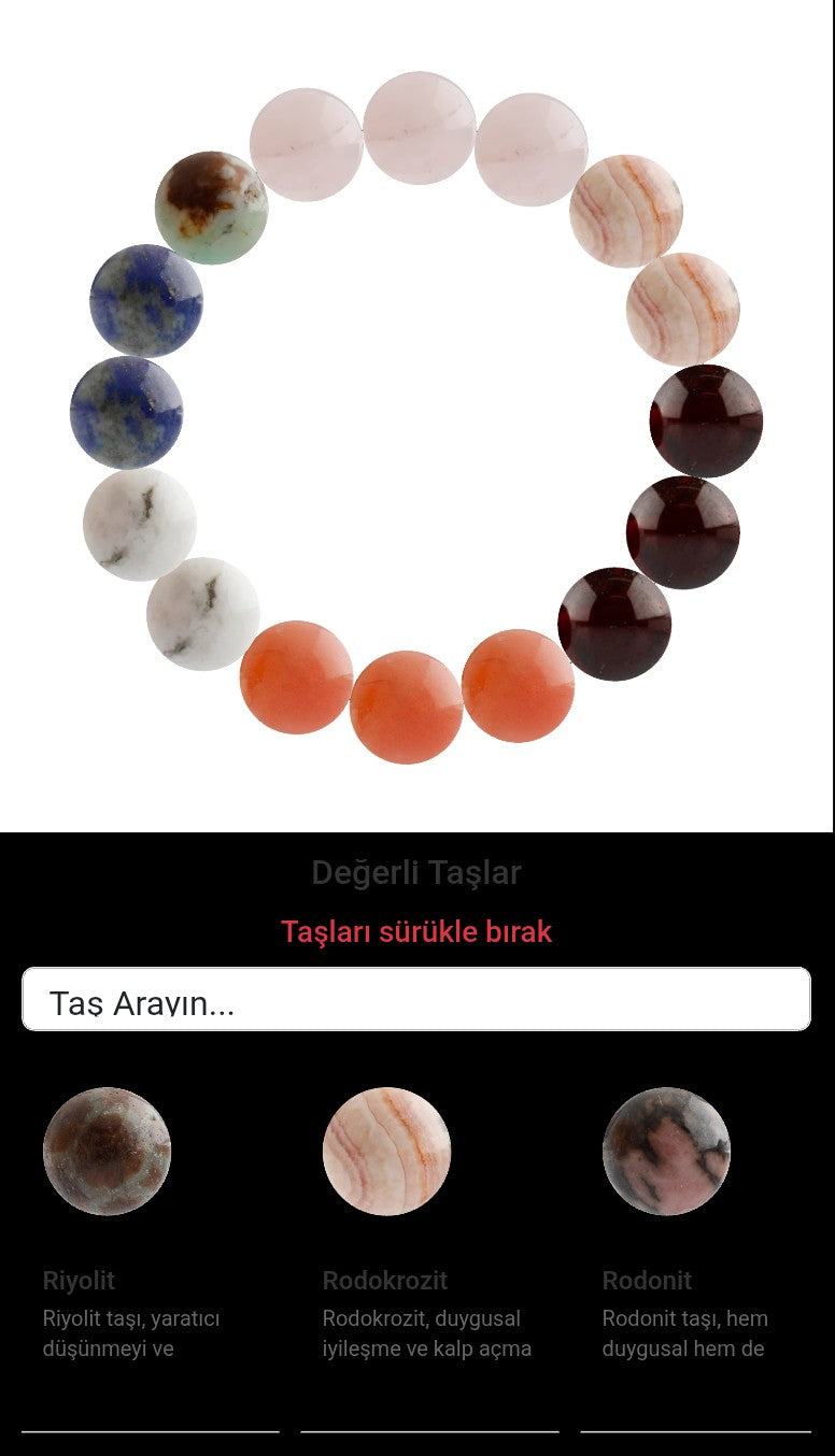 Özel Tasarım Elastik Misineli - 16 Taş - Özel Tasarım Görseli