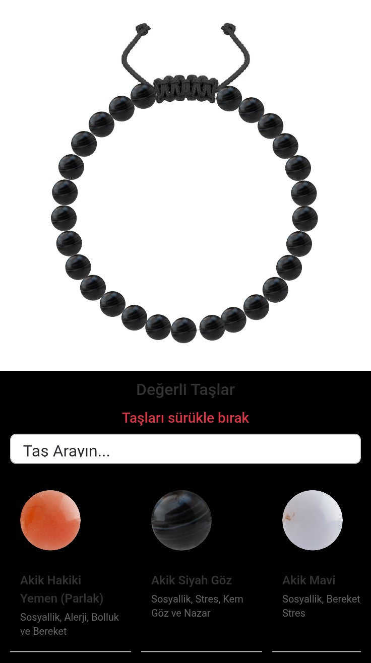 Özel Tasarım Merdiven Kapama Bileklik - 27 Taş - Özel Tasarım Görseli
