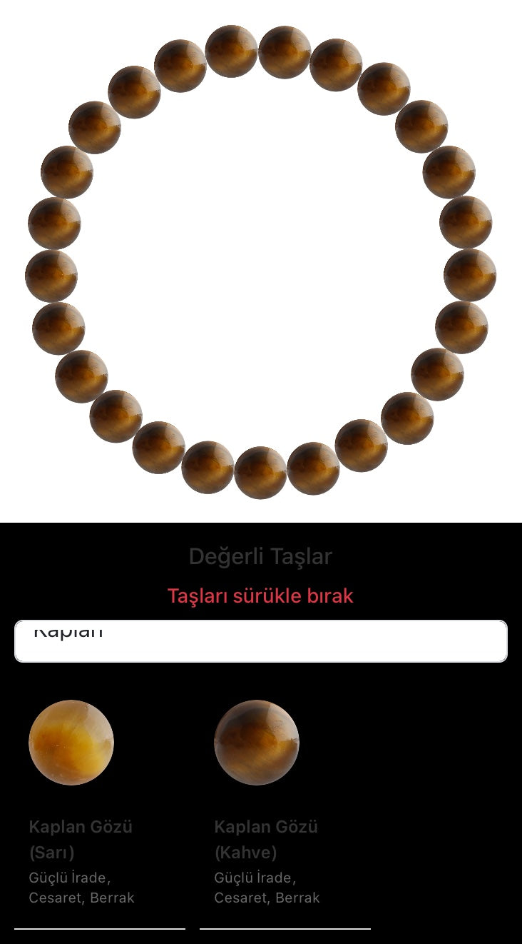 Özel Tasarım Elastik Misineli - 25 Taş - Özel Tasarım Görseli