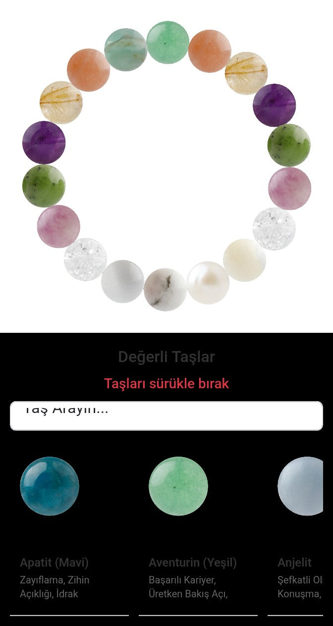 Özel Tasarım Elastik Misineli - 18 Taş - Özel Tasarım Görseli