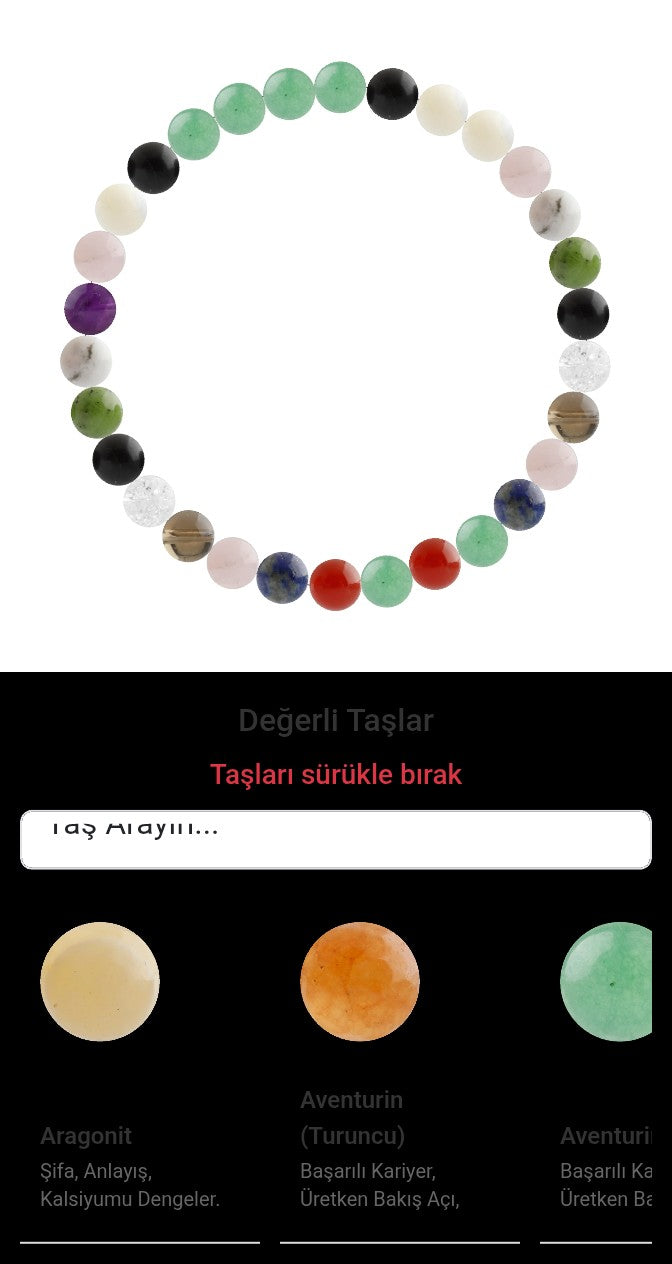 Özel Tasarım Elastik Misineli - 30 Taş - Özel Tasarım Görseli