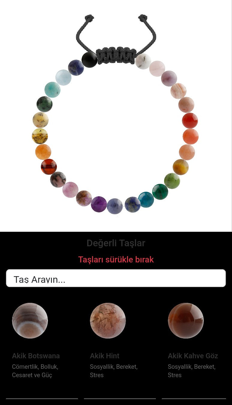 Özel Tasarım Merdiven Kapama Bileklik - 27 Taş - Özel Tasarım Görseli