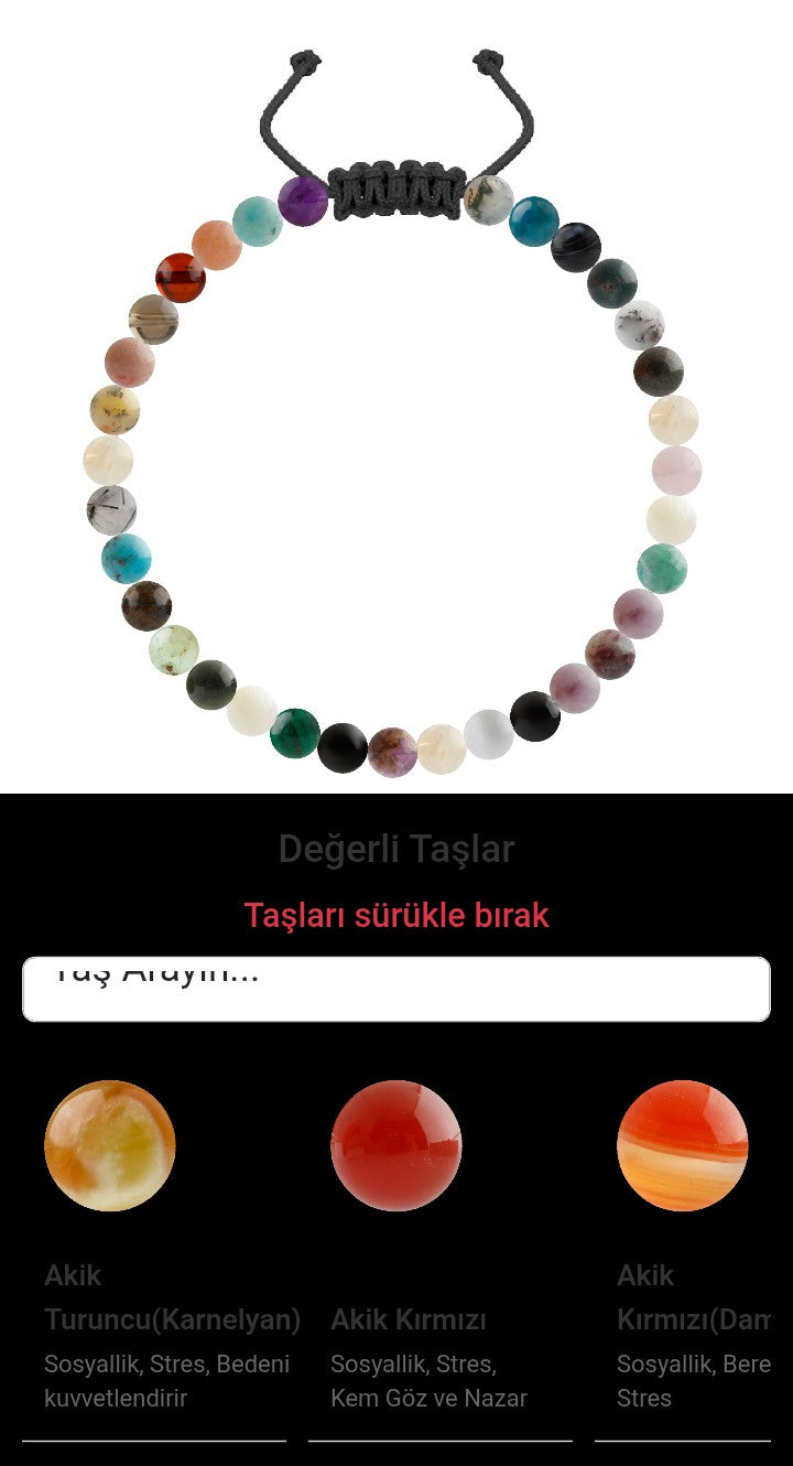 Özel Tasarım Merdiven Kapama Bileklik - 33 Taş - Özel Tasarım Görseli