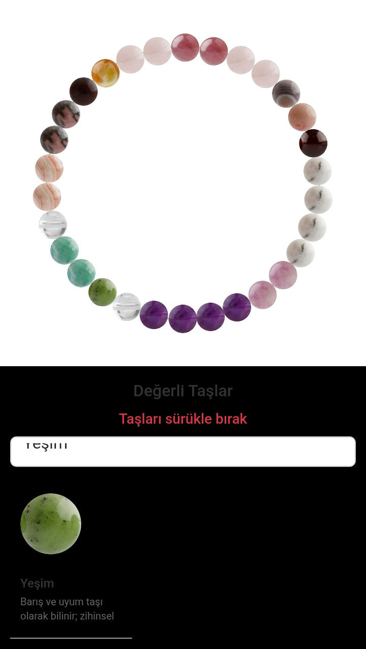 Özel Tasarım Elastik Misineli - 30 Taş - Özel Tasarım Görseli
