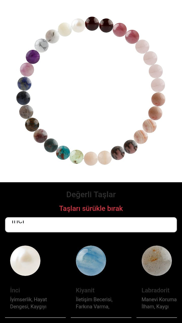 Özel Tasarım Elastik Misineli - 30 Taş - Özel Tasarım Görseli