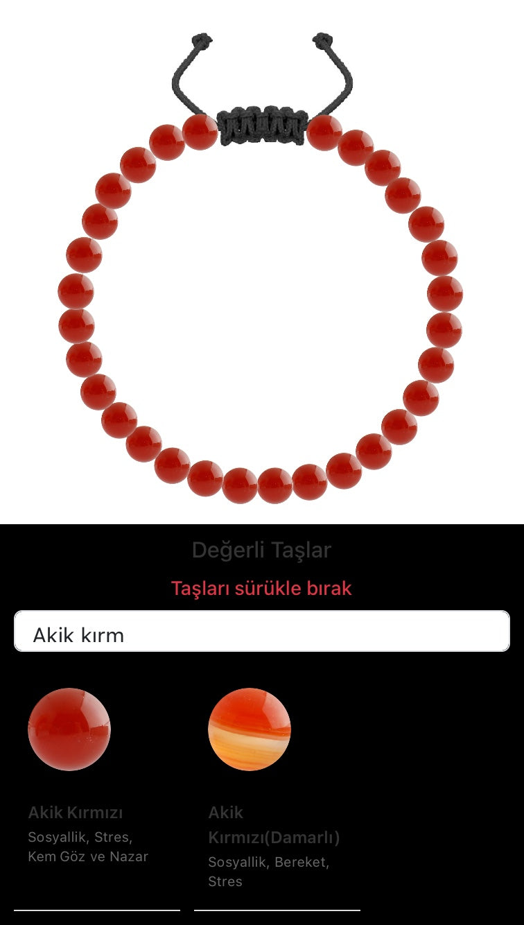 Özel Tasarım Merdiven Kapama Bileklik - 30 Taş - Özel Tasarım Görseli