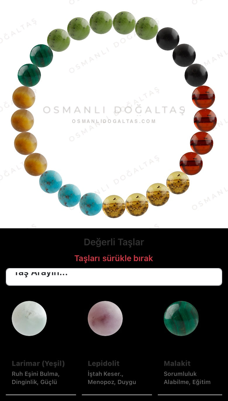 Özel Tasarım Elastik Misineli - 25 Taş - Özel Tasarım Görseli