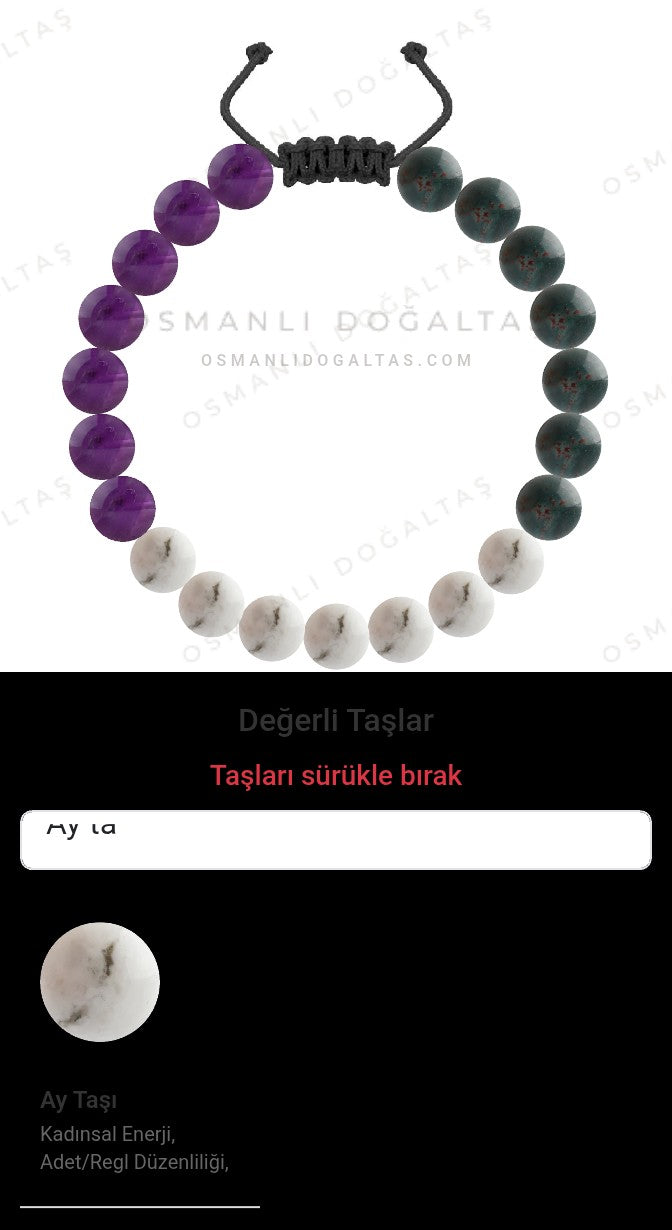 Özel Tasarım Merdiven Kapama Bileklik - 21 Taş - Özel Tasarım Görseli