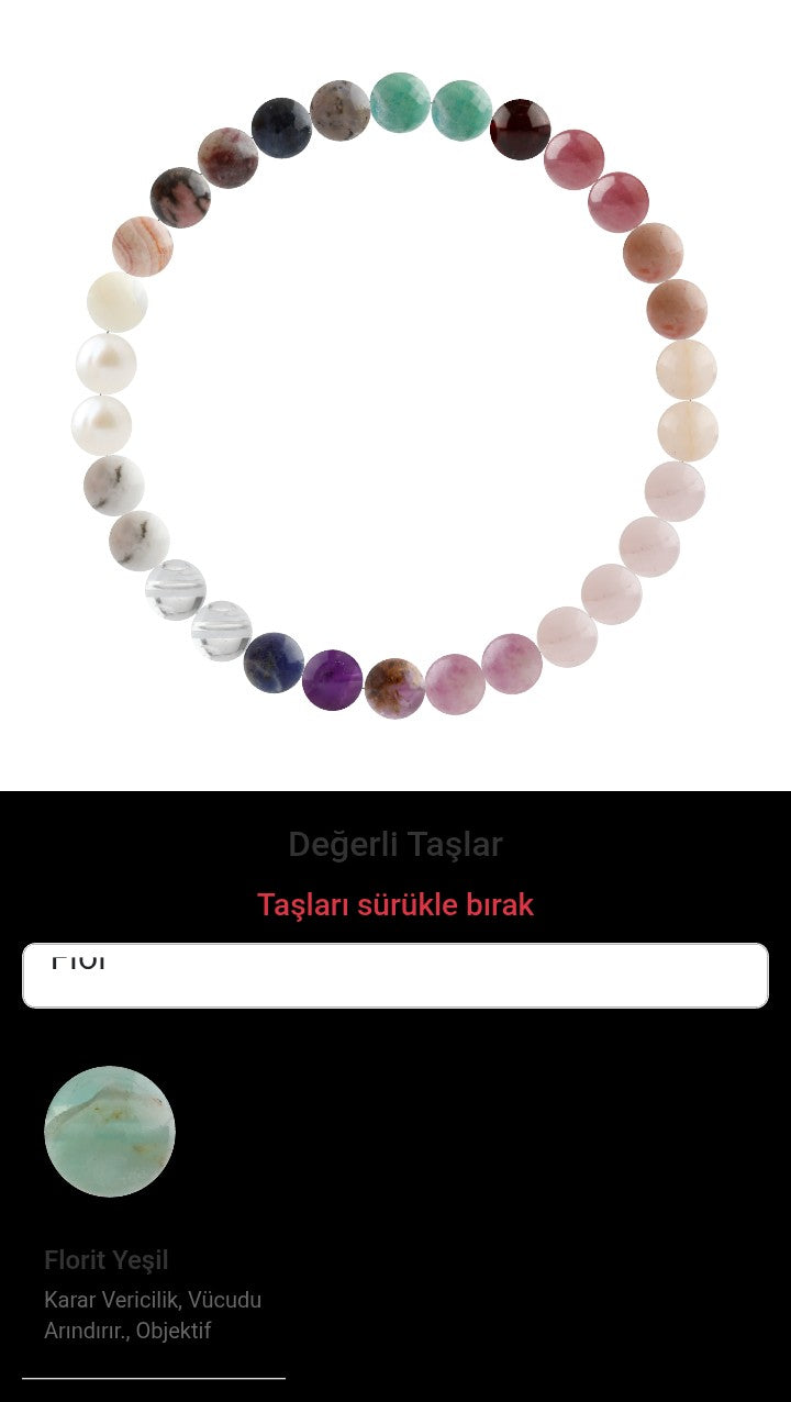 Özel Tasarım Elastik Misineli - 30 Taş