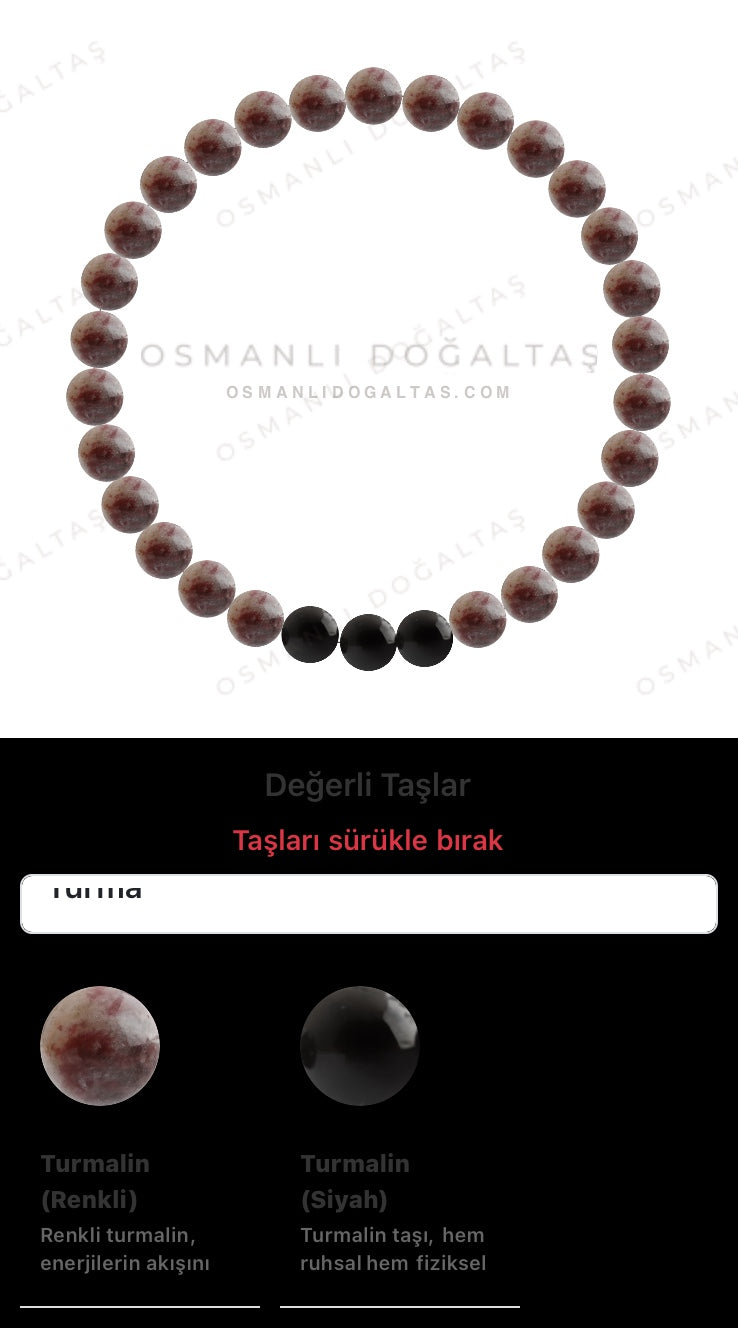 Özel Tasarım Elastik Misineli - 30 Taş - Özel Tasarım Görseli