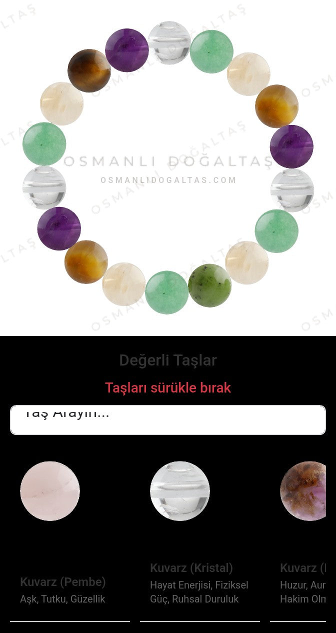 Özel Tasarım Elastik Misineli - 18 Taş - Özel Tasarım Görseli