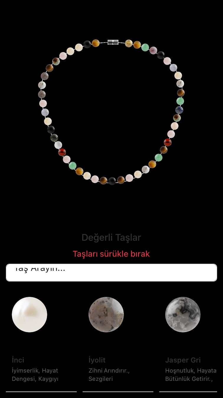Özel Tasarım Kolye - 47 Taş - Özel Tasarım Görseli