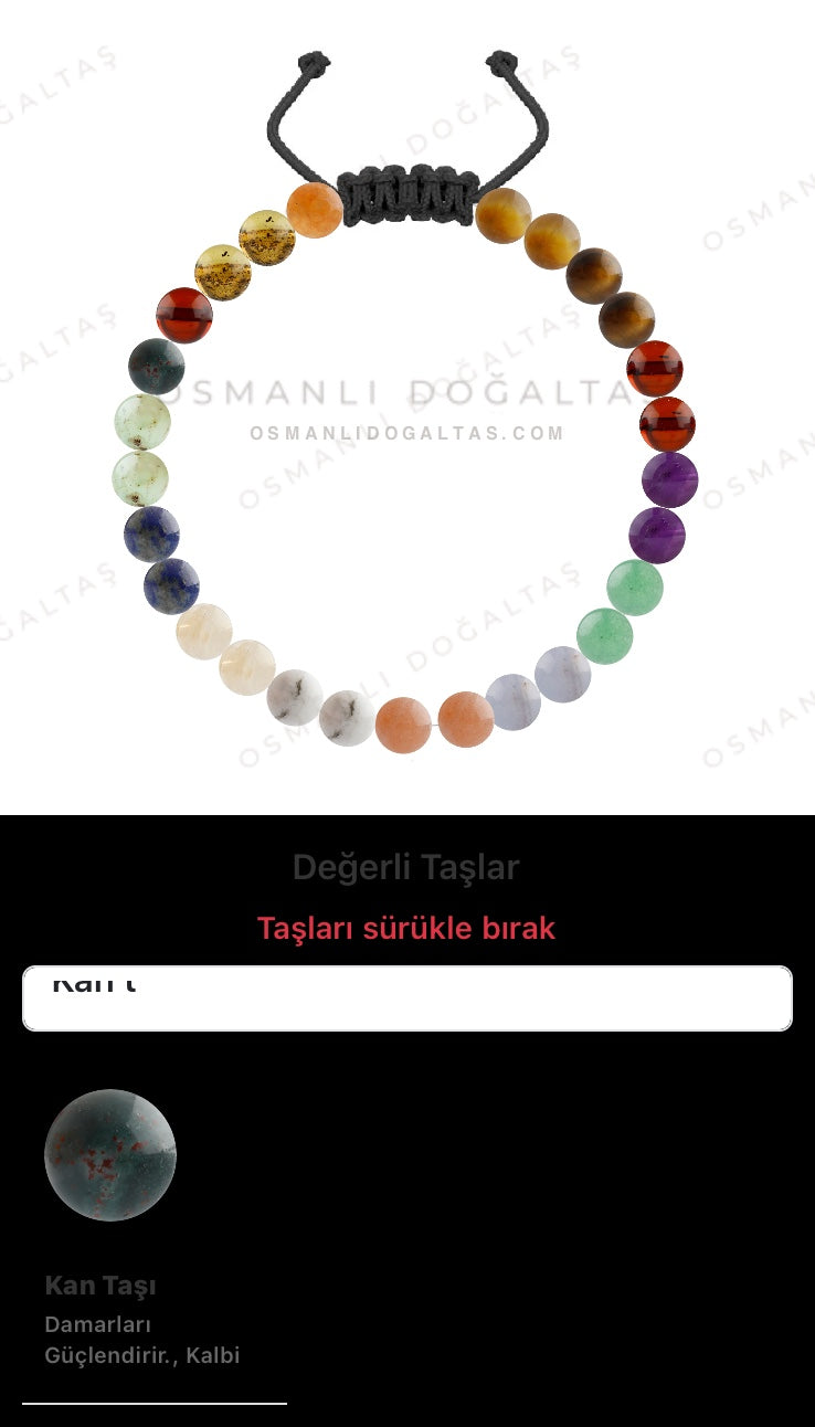 Özel Tasarım Merdiven Kapama Bileklik - 27 Taş - Özel Tasarım Görseli