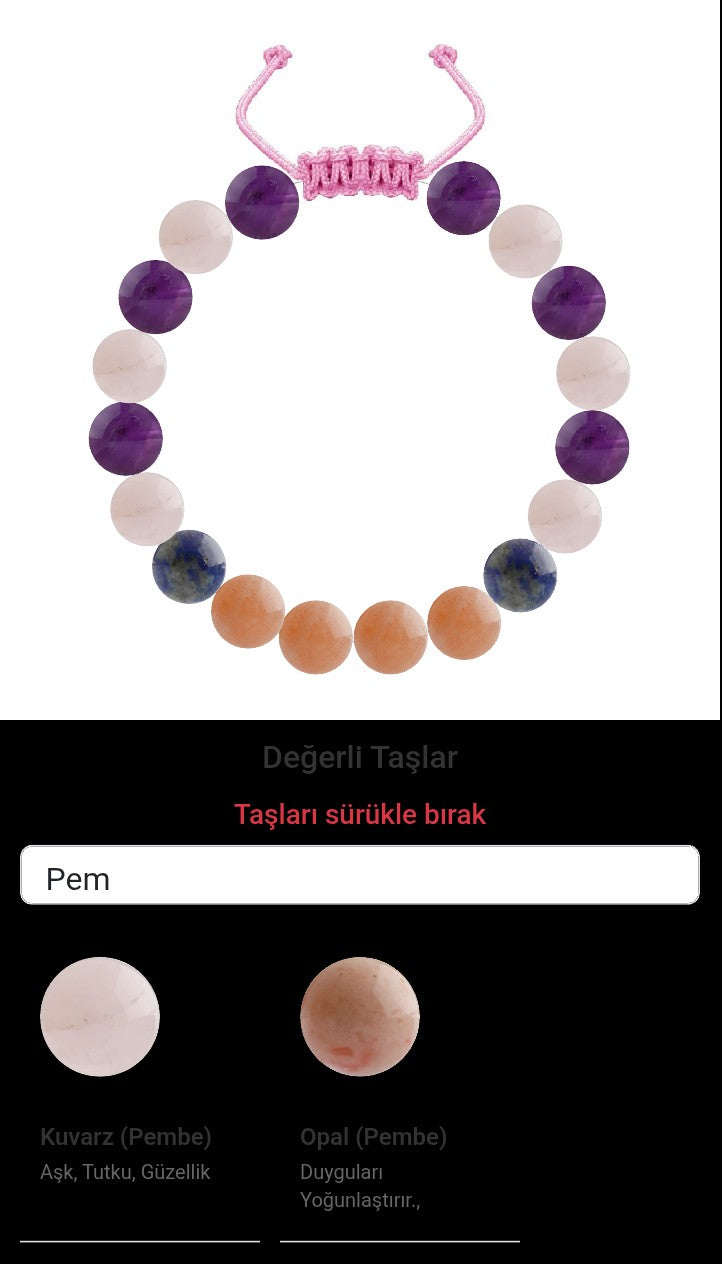 Özel Tasarım Merdiven Kapama Bileklik - 18 Taş - Özel Tasarım Görseli
