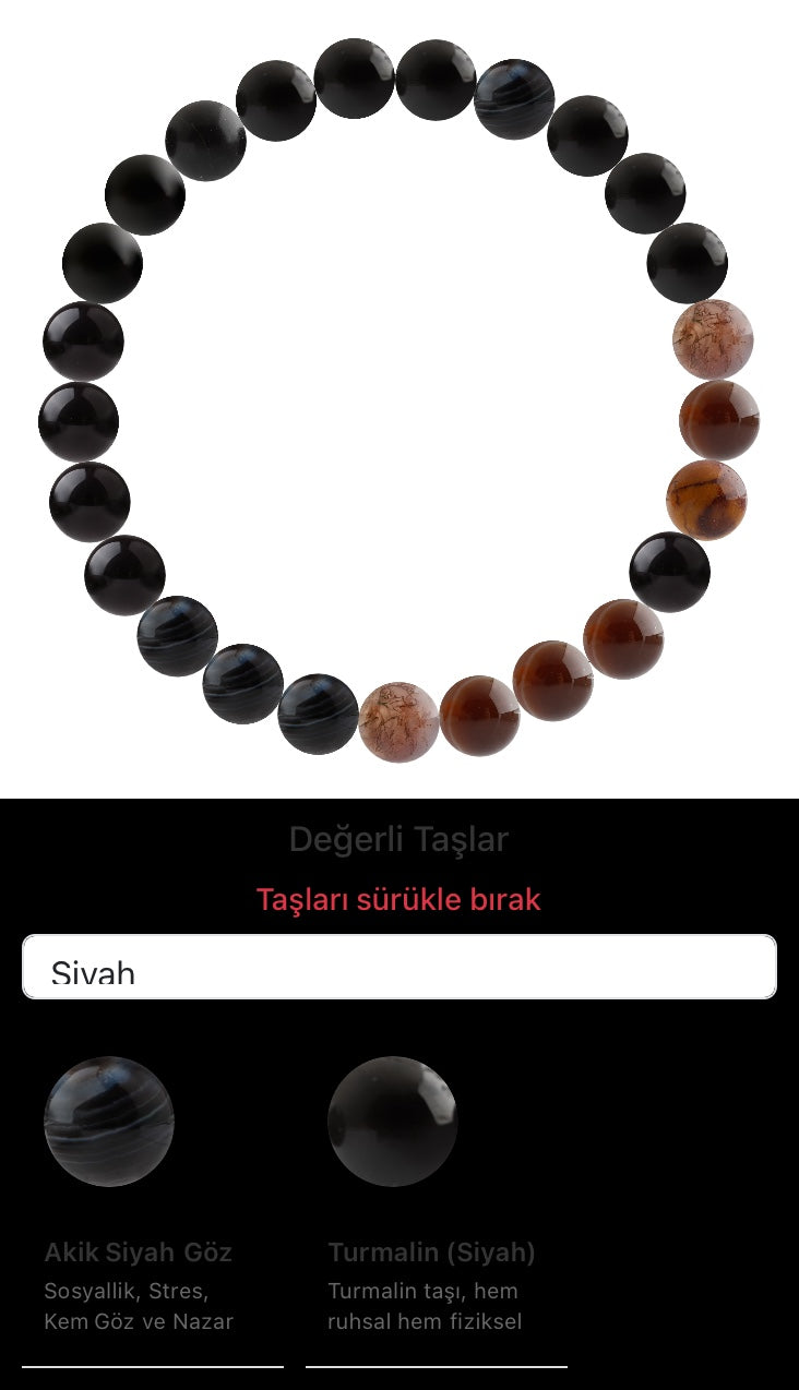 Özel Tasarım Elastik Misineli - 25 Taş - Özel Tasarım Görseli
