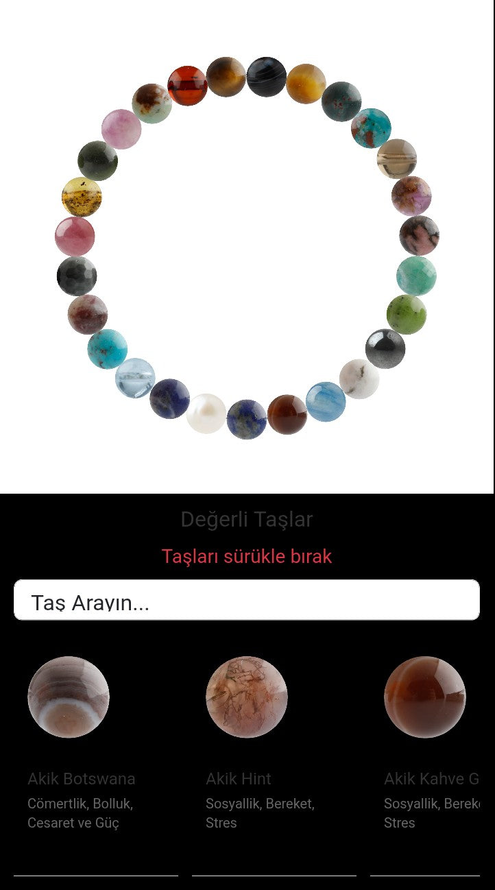 Özel Tasarım Elastik Misineli - 27 Taş - Özel Tasarım Görseli