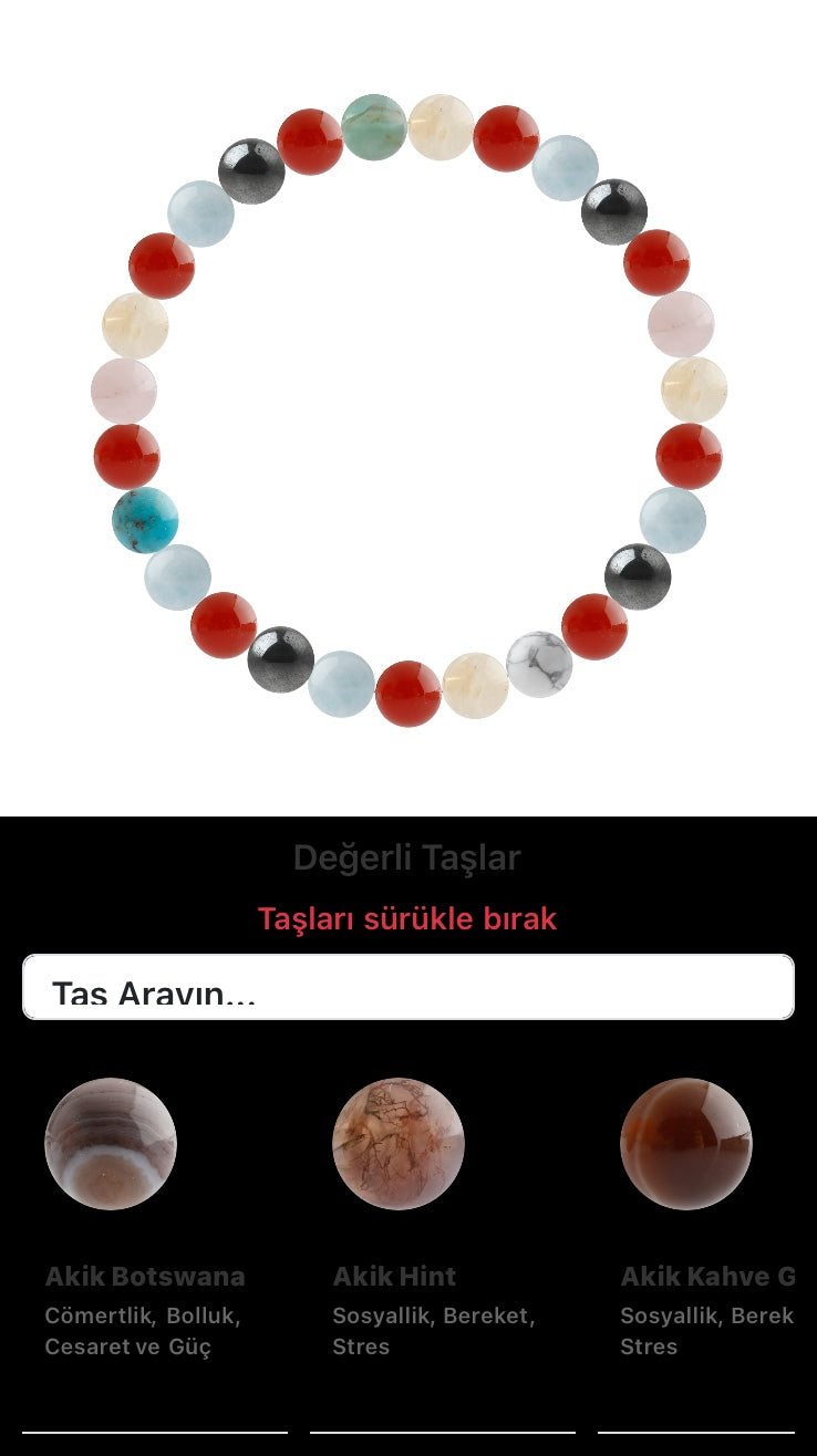 Özel Tasarım Elastik Misineli - 27 Taş - Özel Tasarım Görseli