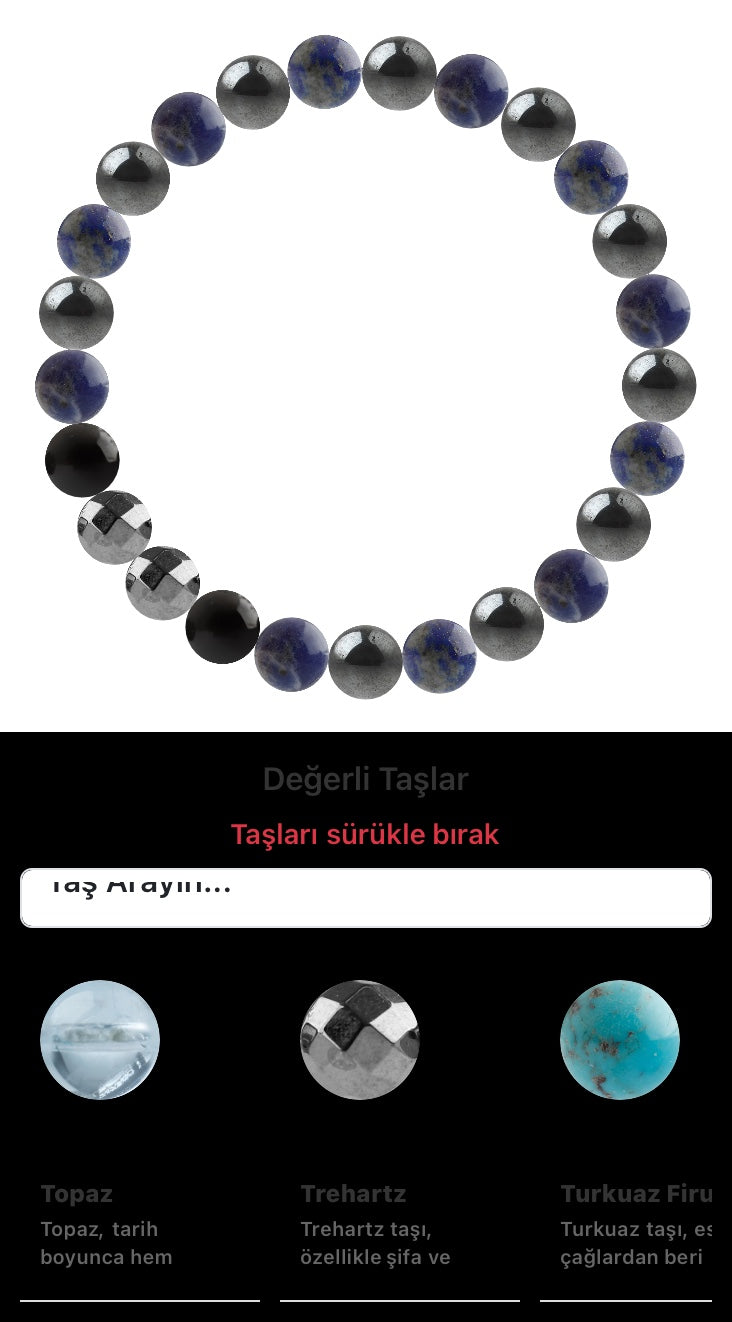 Özel Tasarım Elastik Misineli - 25 Taş