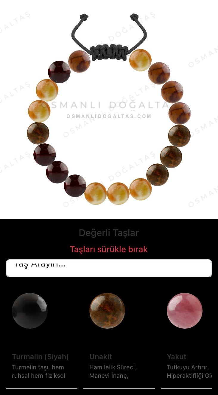 Özel Tasarım Merdiven Kapama Bileklik - 18 Taş - Özel Tasarım Görseli