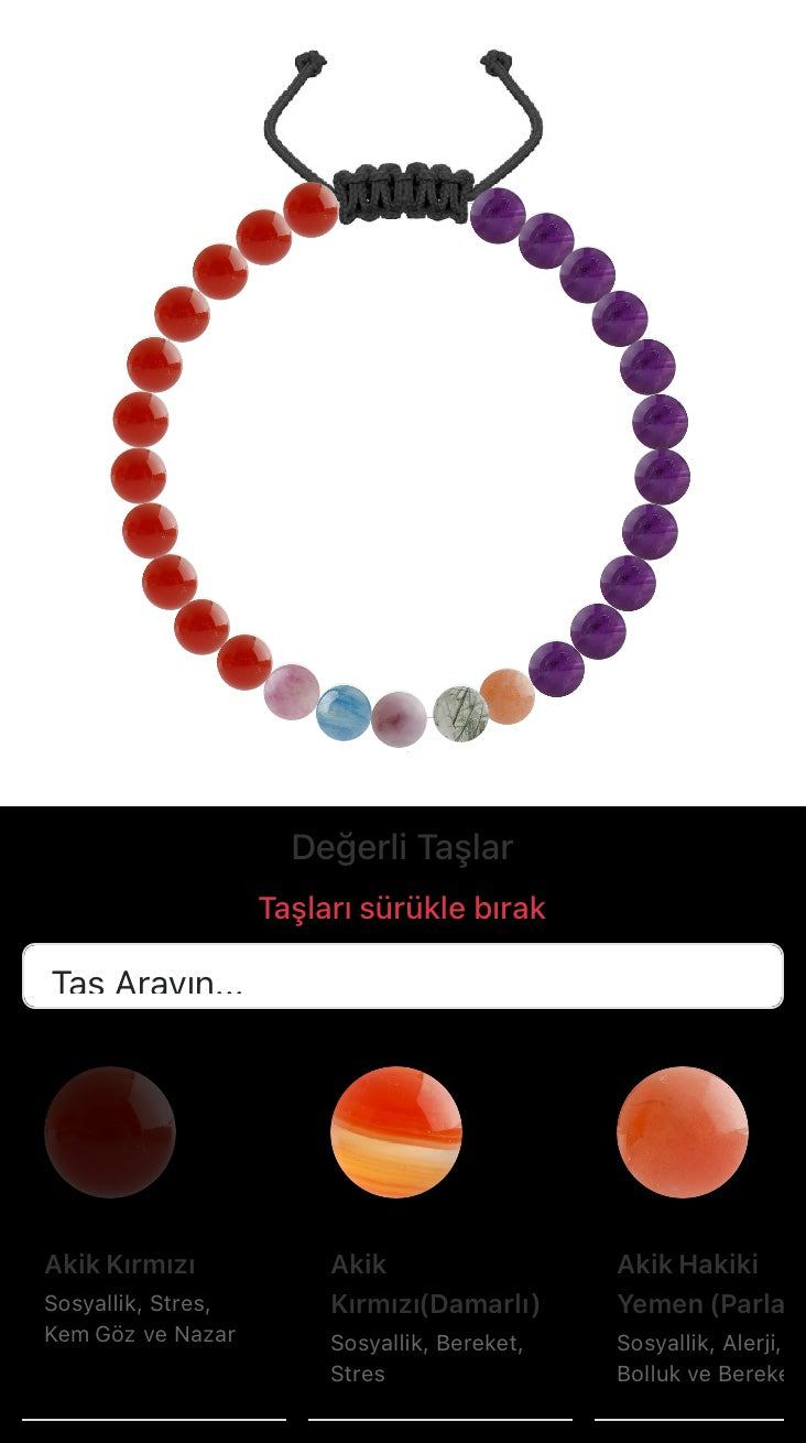 Özel Tasarım Merdiven Kapama Bileklik - 27 Taş - Özel Tasarım Görseli