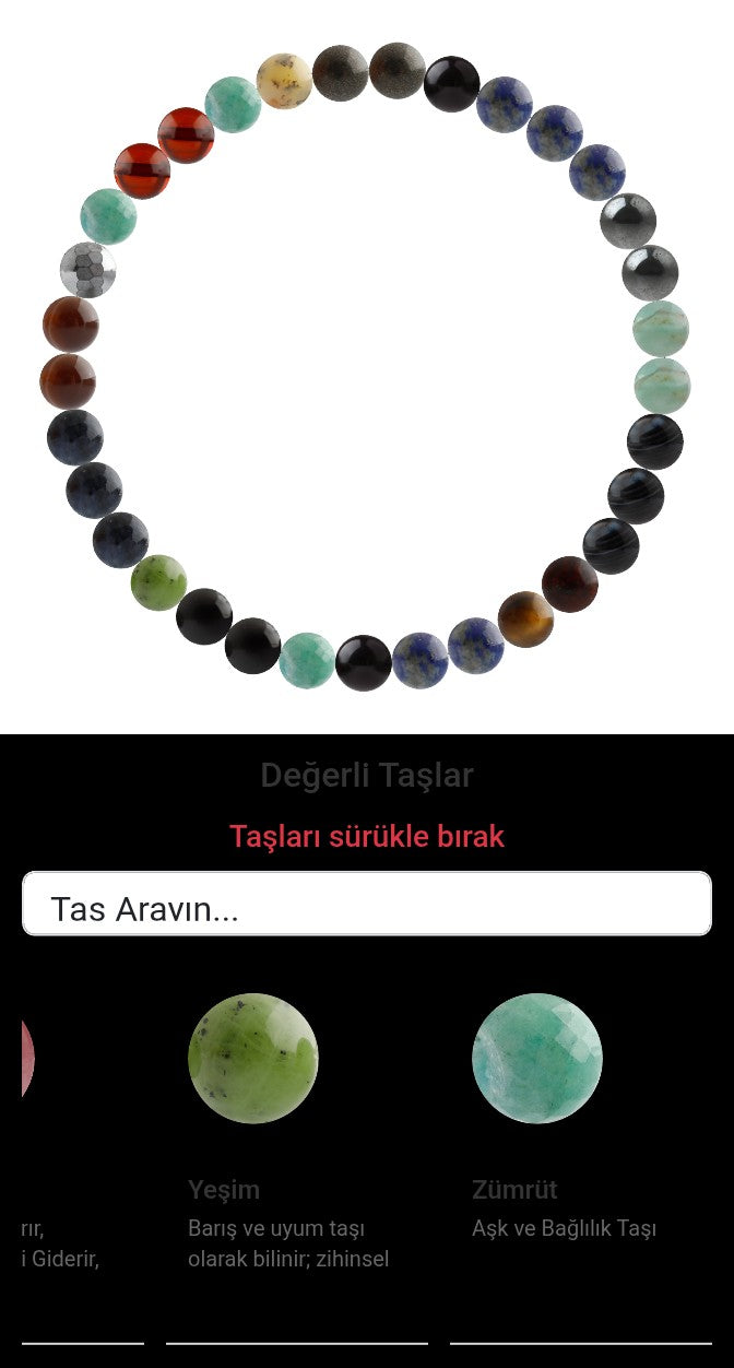 Özel Tasarım Elastik Misineli - 33 Taş - Özel Tasarım Görseli