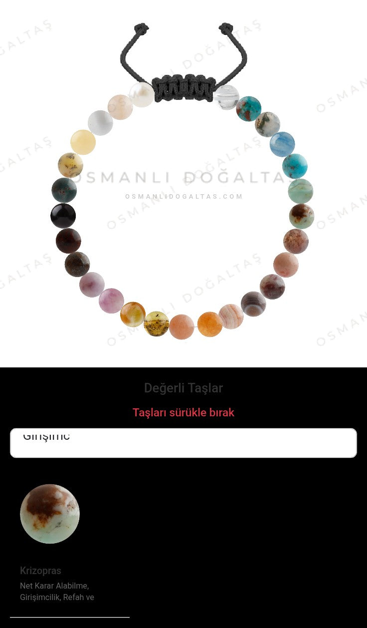 Özel Tasarım Merdiven Kapama Bileklik - 27 Taş - Özel Tasarım Görseli