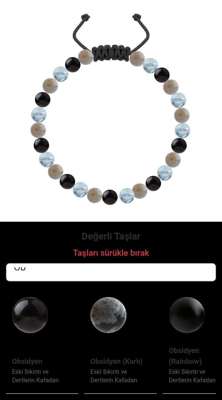 Özel Tasarım Merdiven Kapama Bileklik - 27 Taş - Özel Tasarım Görseli